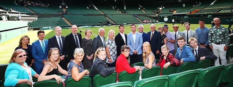 British Tennis Awards winners on Centre Court at Wimbledon