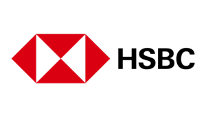 HSBC logo in red and black with a transparent background