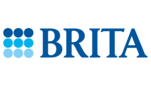 Blue BRITA logo on a transparent background