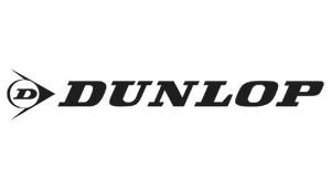 Black Dunlop logo on a transparent background