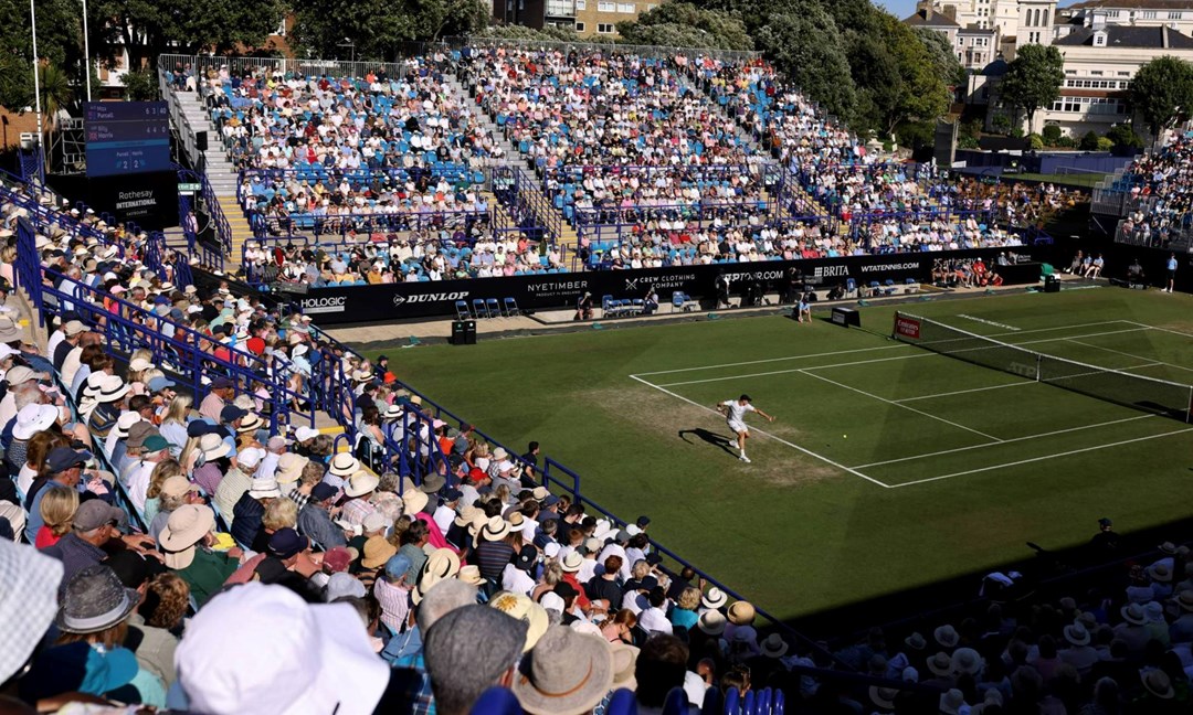 Centre court at the LTA grass court event in Eastbourne