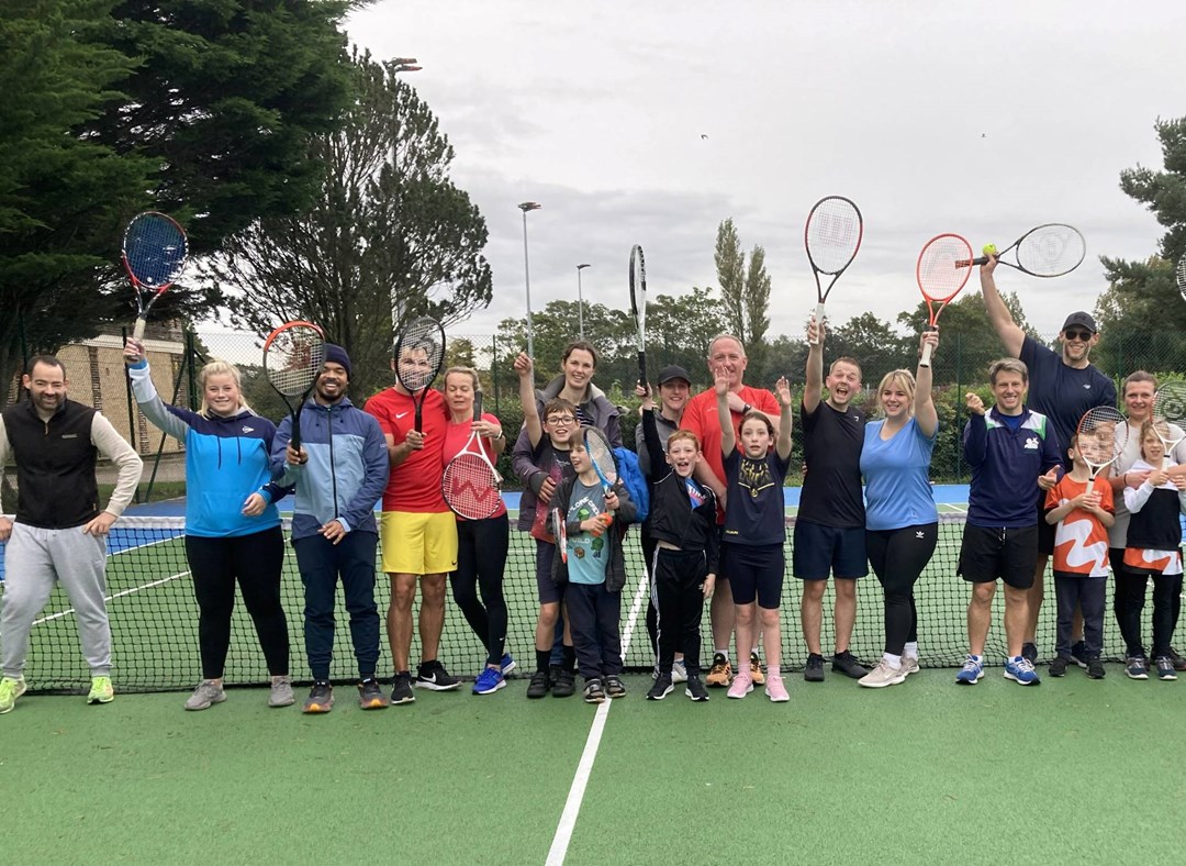 Players cheering at Stanley Park tennis courts in Blackpool