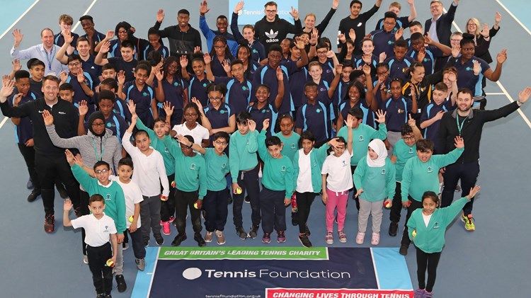 Tennis Foundation group of kids