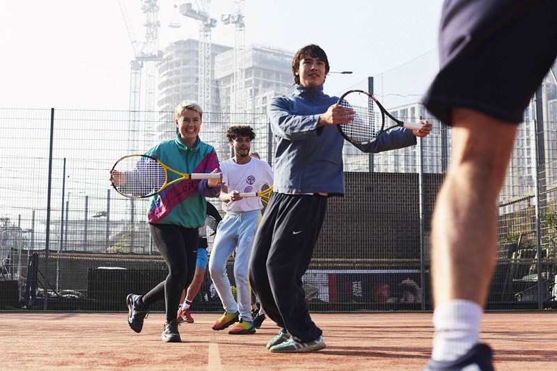 Players taking part in a Cardio Tennis course