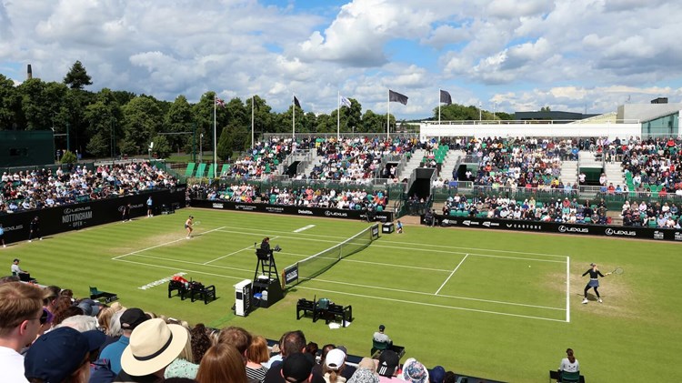 Centre court of the Nottingham Open