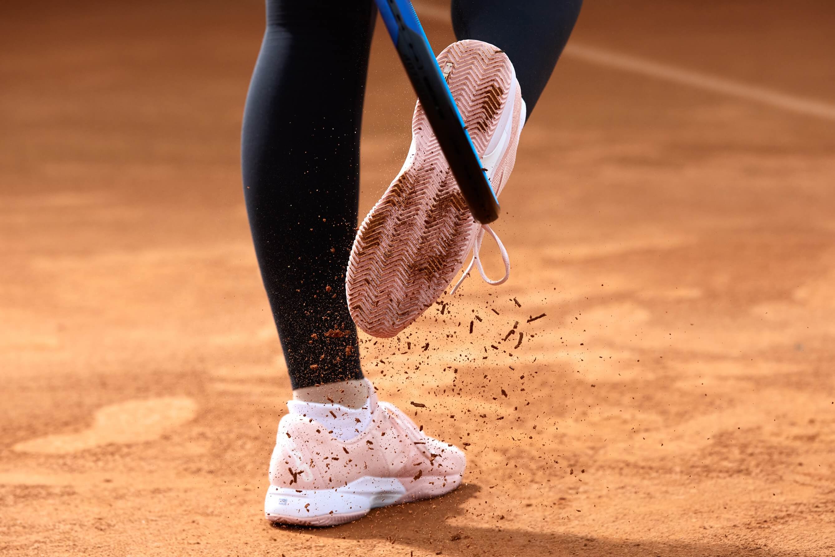 Player on clay court