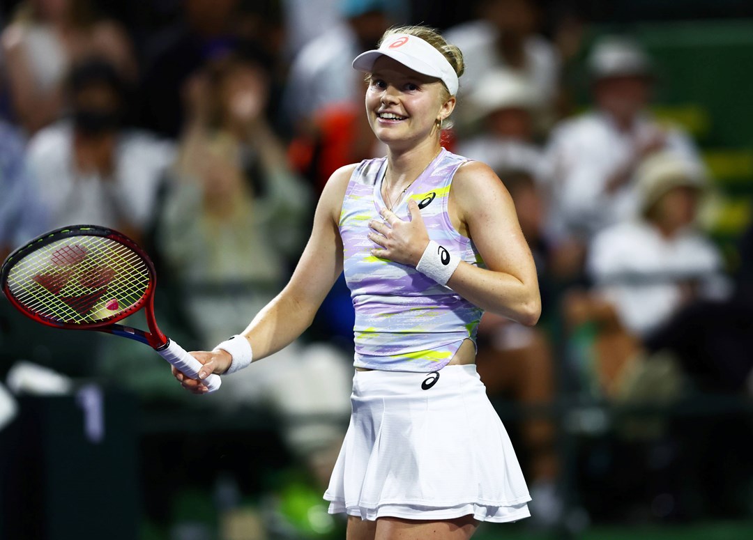 Harriet Dart after winning the biggest match of her career against Elina Svitolina in Indian Wells 2022