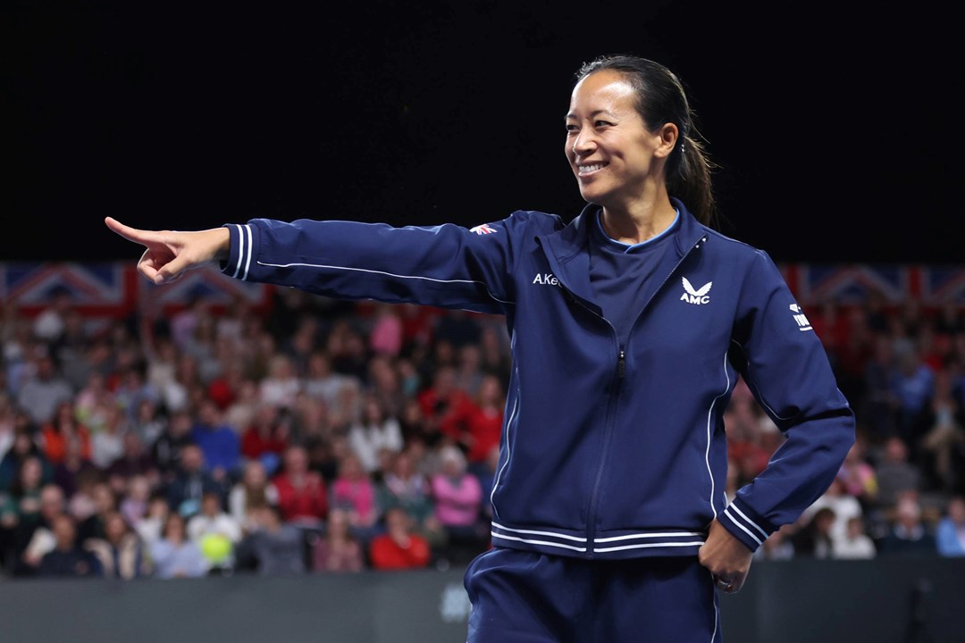 Anne Keothavong at the Billie Jean King Cup Qualifiers in Coventry