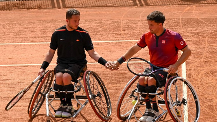 Alfie Hewett and Gordon Reid in action at Roland Garros 2024