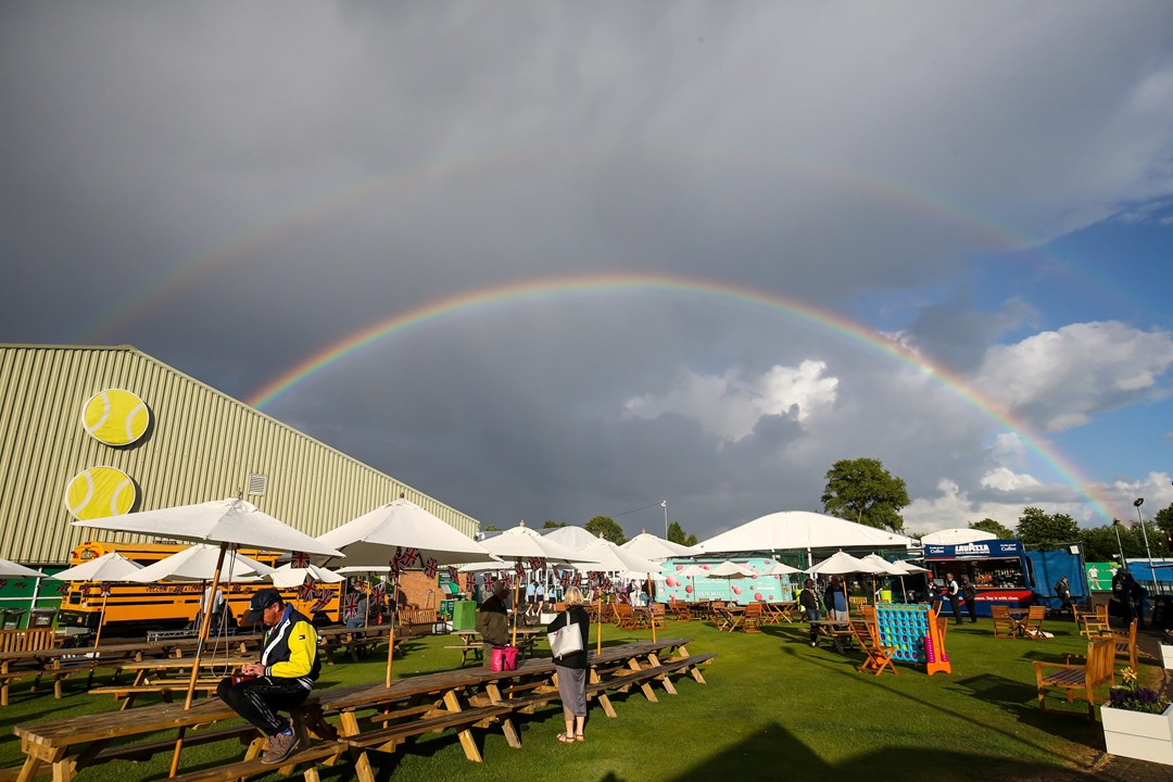 Rainbow over the Nottingham Tennis Centre