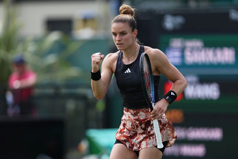 Maria Sakkari wins the first round match at the Rothesay Open Nottingham