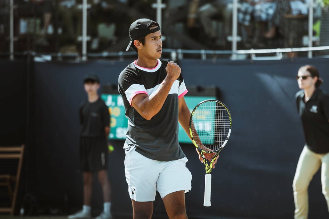 Jason Kubler fist pumps ate the Lexus Ilkley Trophy