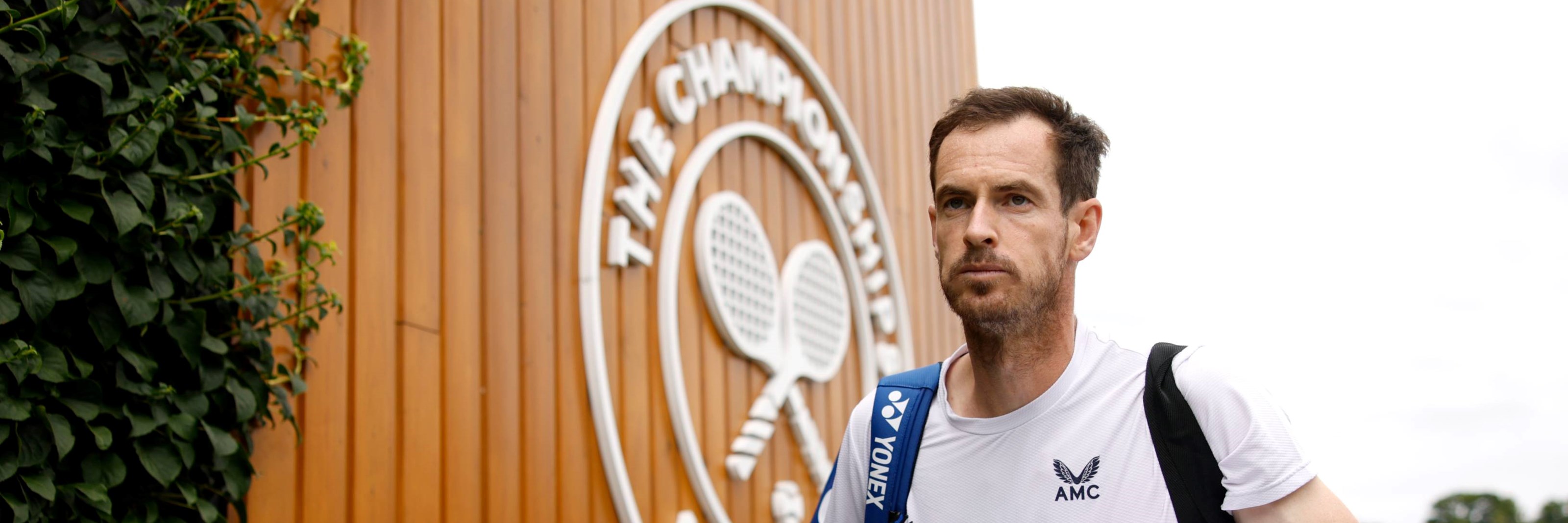 Andy Murray arrives at Wimbledon training