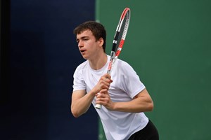 British junior Luke Hooper  in action at the Lexus Junior National Championships