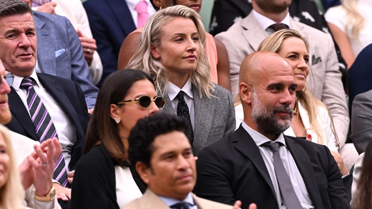 Leah Williamson and Pep Guardiola amongst other sporting stars watching on at Wimbledon