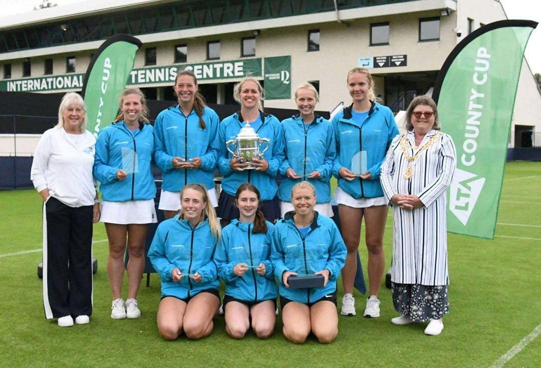 2023 Hertfordshire women's team with the Summer County Cup
