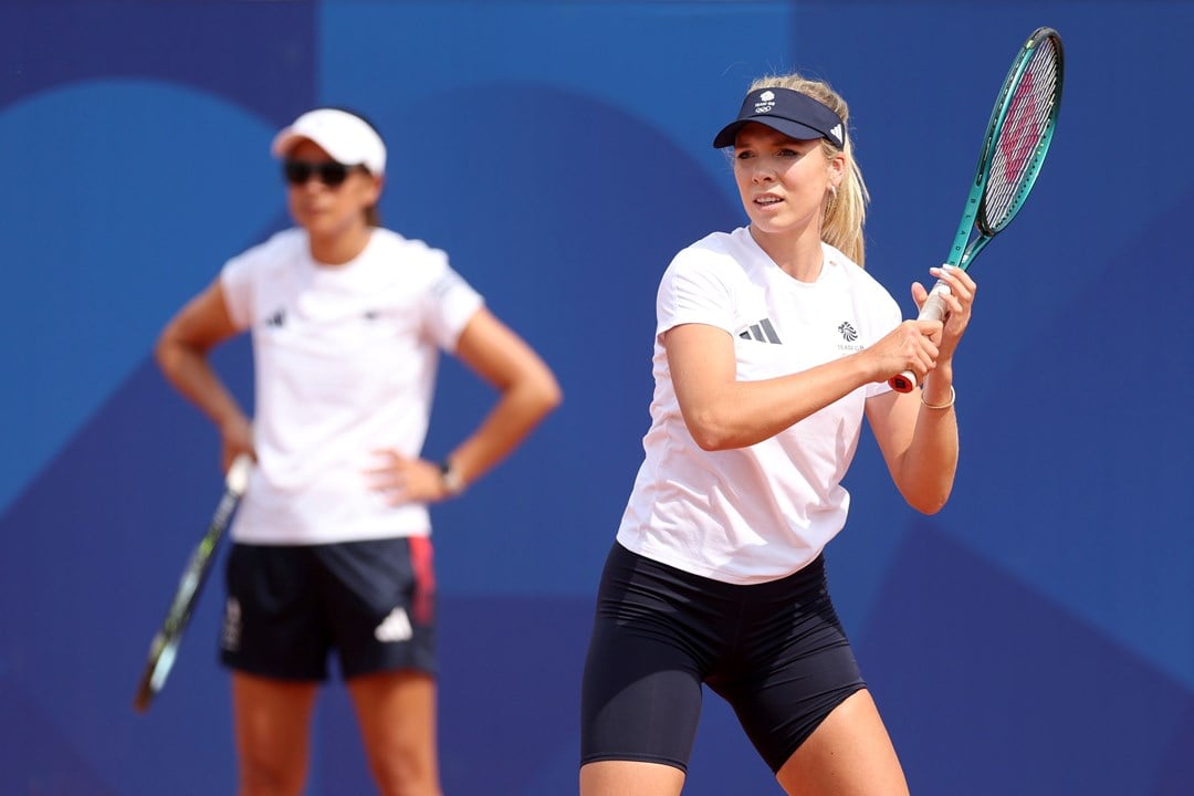 Katie Boulter in training for the Olympics
