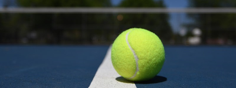 Tennis ball on the line