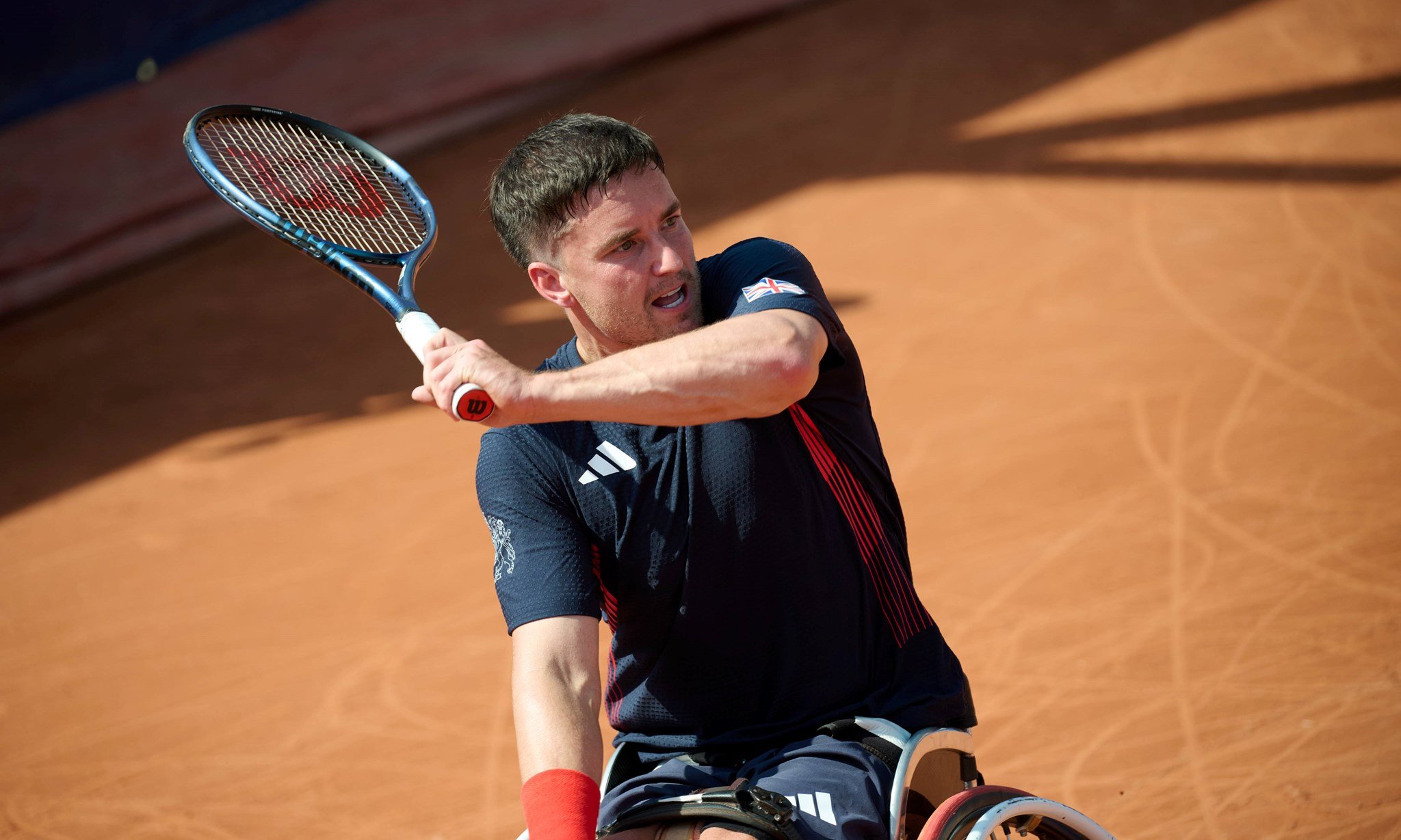 ParalympicsGB Wheelchair Tennis athlete, Gordon Reid aged 32, from Hellensburch, Scotland, competing in the Singles - Men event, at the Paris 2024 Paralympic Games.