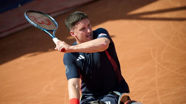 ParalympicsGB Wheelchair Tennis athlete, Gordon Reid aged 32, from Hellensburch, Scotland, competing in the Singles - Men event, at the Paris 2024 Paralympic Games.