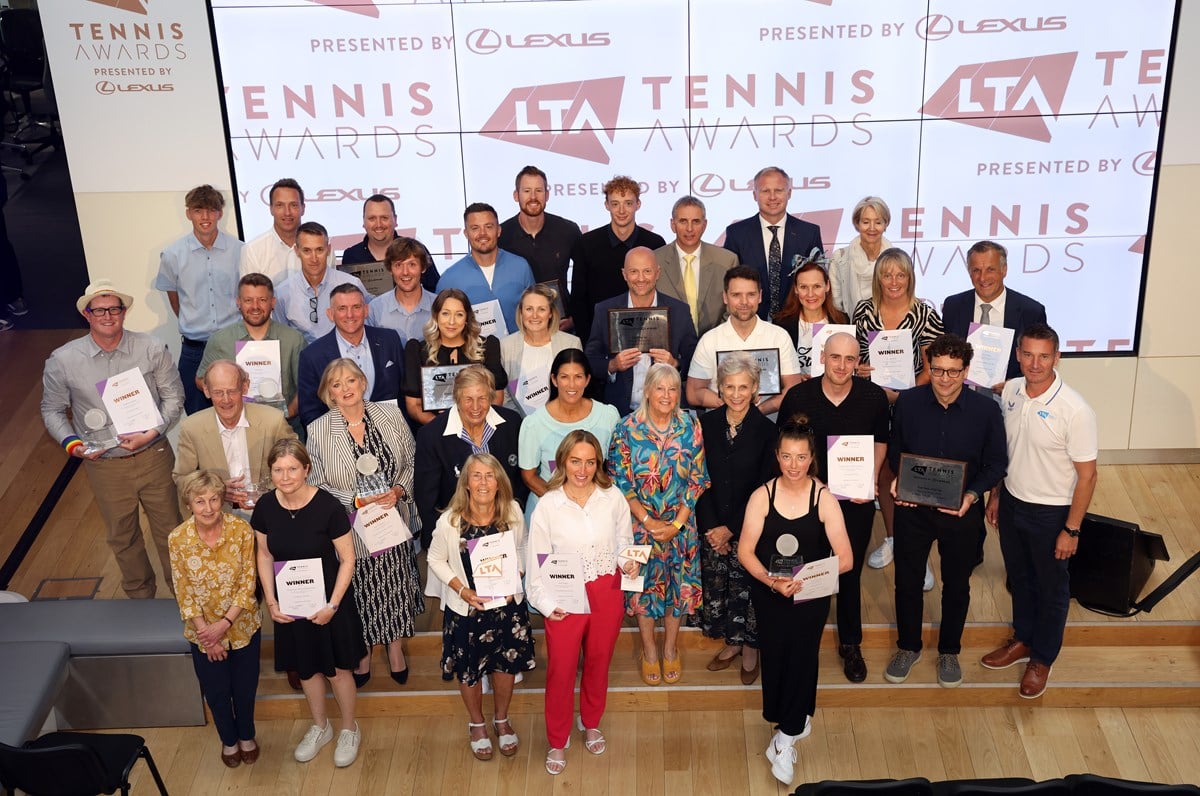 The award winners from the 2024 LTA Awards showing off their certificates