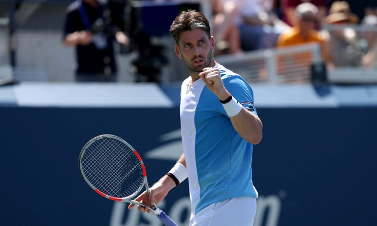 Cam Norrie gives a fist pump during a second round win at the US Open