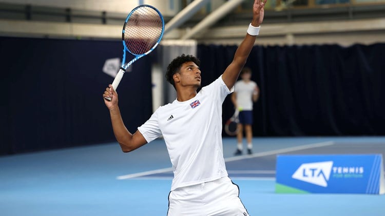 Esah Hayat in action during the National Deaf Tennis Championships 2022 at National Tennis Centre on September 10, 2022 in London, England.