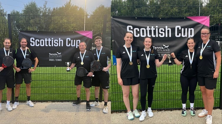 West of Scotland Padel celebrate Scottish Cup double