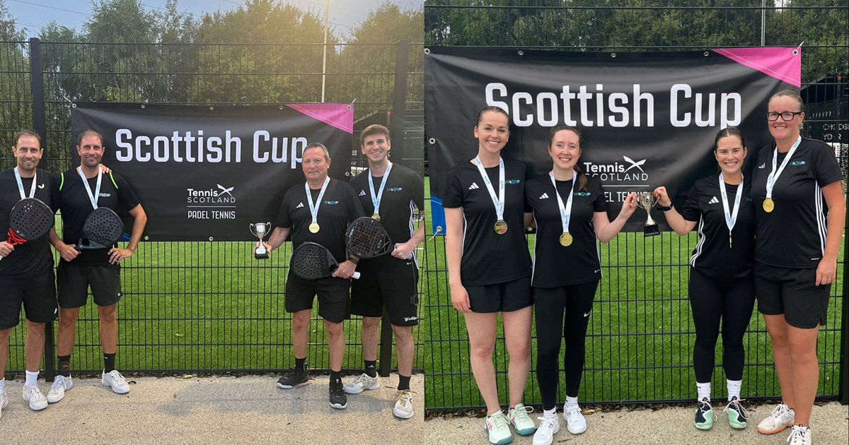 West of Scotland Padel celebrate Scottish Cup double