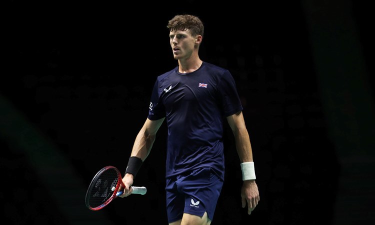 Billy Harris in training ahead of the Davis Cup Finals Group Stage in Manchester