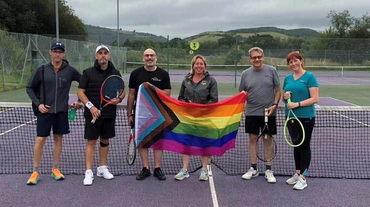 Pride in Tennis at Caerphilly Tennis Club in Wales