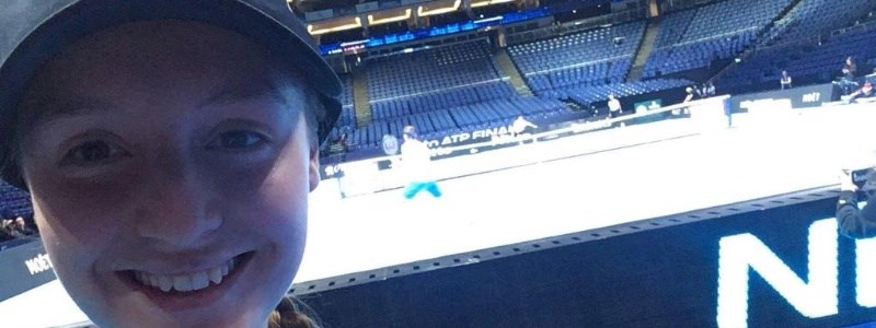 Ball girl Esta MacInnes at the Nitto ATP Finals in 2018