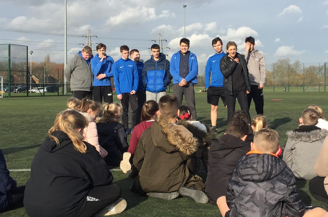 Group leading a junior session