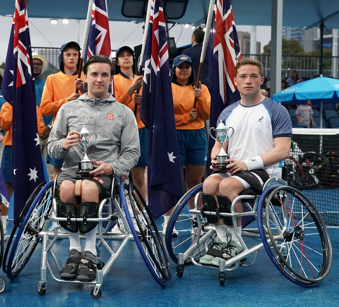 Hewett and Reid Holding their trophies