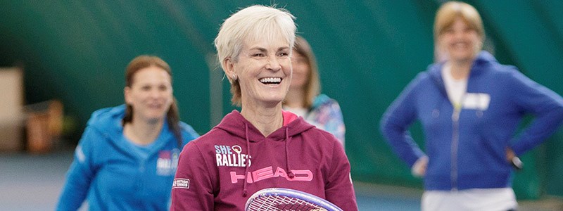 Judy Murray laughing at 2017 She Rallies Activator Training