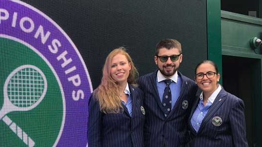 Tennis officials at Wimbledon 2018