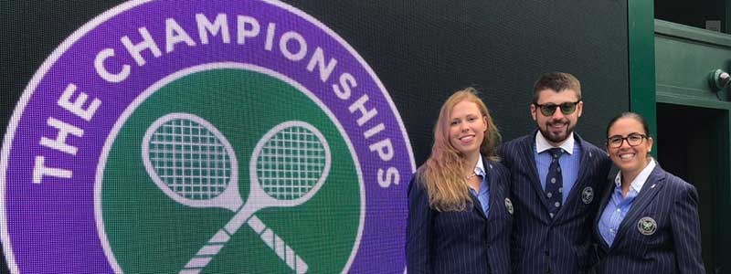 Tennis officials at Wimbledon 2018