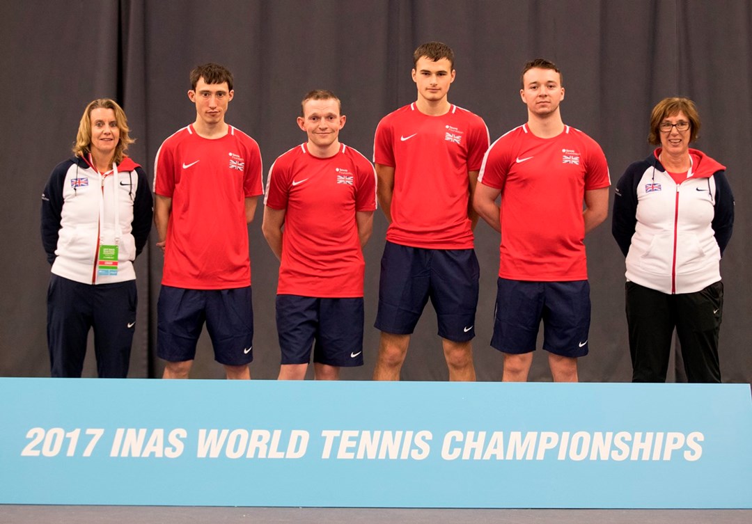 Great Britain's players and coaches, 2017 INAS World Tennis Championships