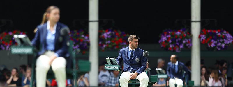 Officials working at Wimbledon