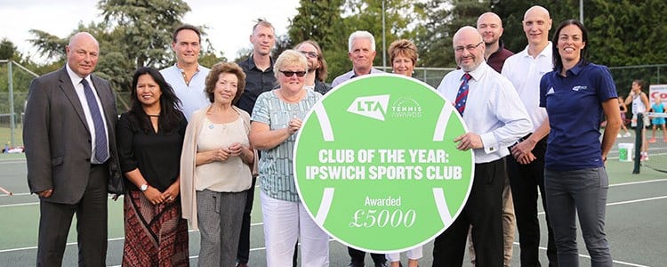 Ipswich sports club presented with £5000 after winning club of the year