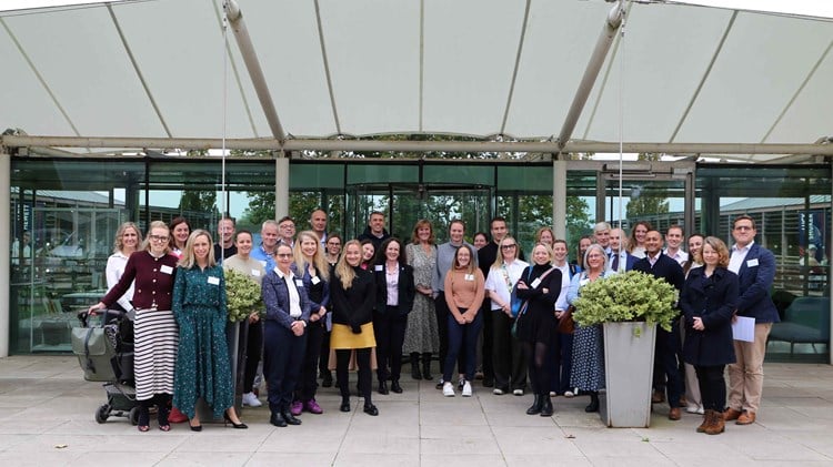 A group of people stood outside the National Tennis Centre ahead of the 2024 Sports Gynaecology Confernece