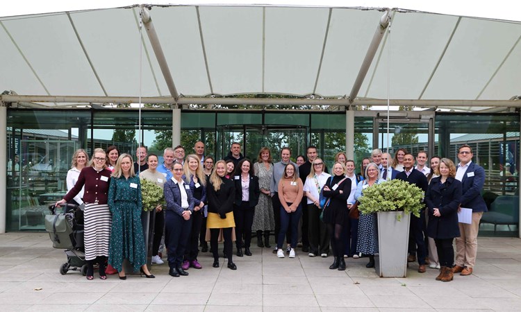 A group of people stood outside the National Tennis Centre ahead of the 2024 Sports Gynaecology Confernece