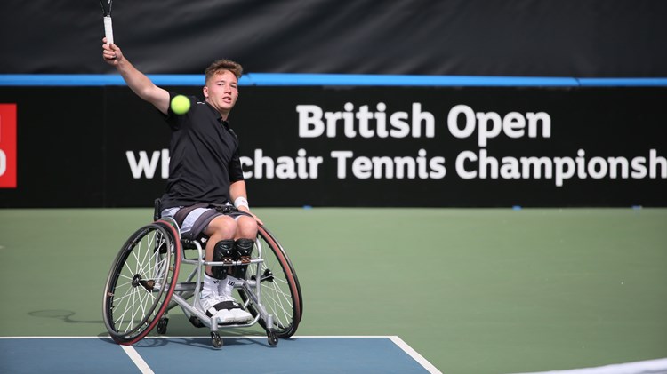 Alfie Hewett at the 2016 British Open Wheelchair Tennis Championships