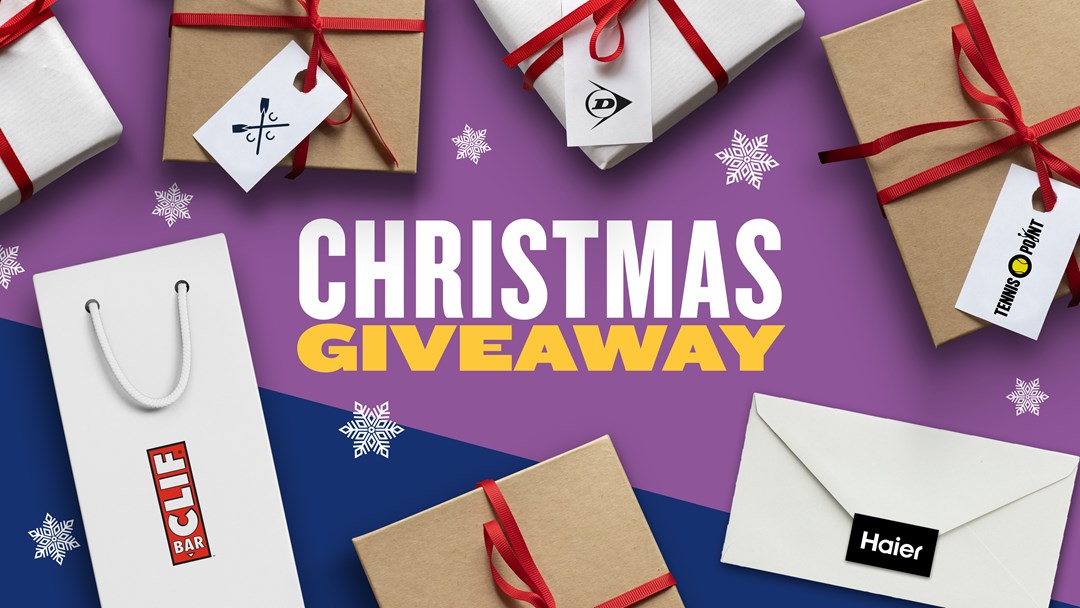 Christmas gifts from our giveaway surrounding the words 'Christmas Giveaway'