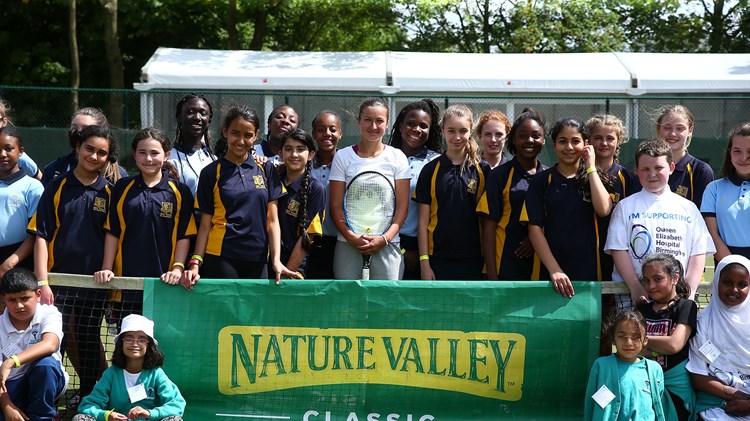 Dalila with group at Nature Valley Classic
