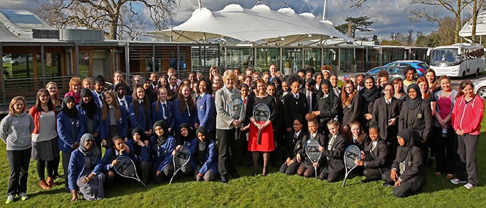 Students at the national tennis centre