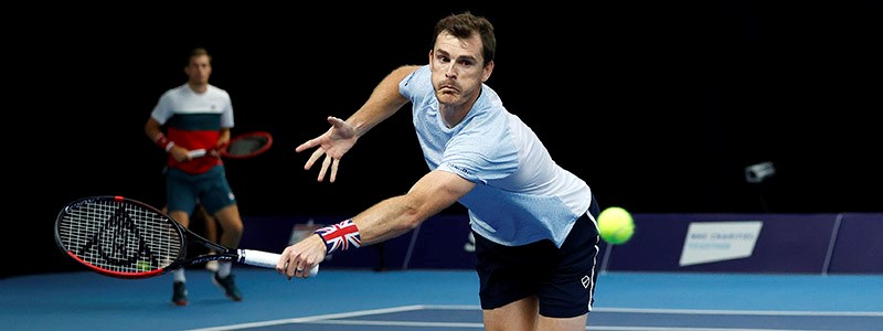 Jamie Murray in action