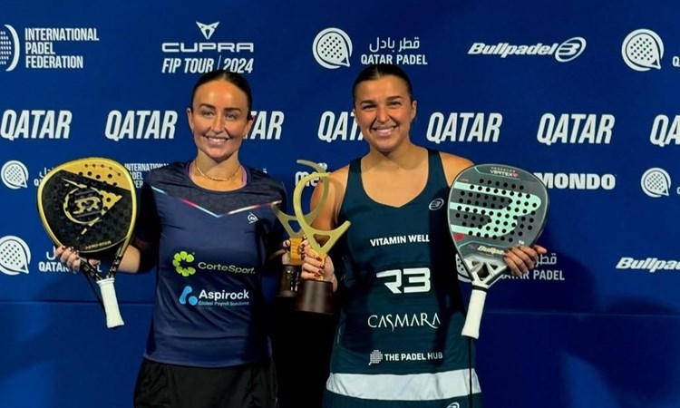 Aimee Gibson & Catherine Rose lift the FIP Rise Doha title