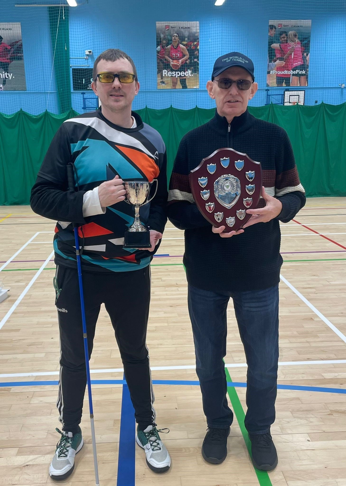 Vincent Keane (L) and Jim Currie (R) pictured holding the Currie Cup.