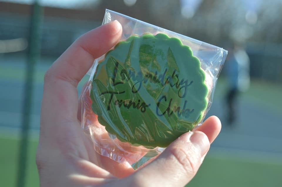 Cookies decorated  in celebration of Longniddry Tennis Club's Open Day.